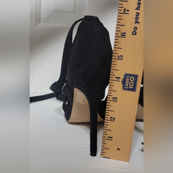 ALDO "UNELILIAN" Womans' Black Suede Stiletto Heels Lace Up Sexy Size 7.5 - Picture 5 of 7
